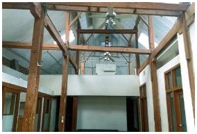 Before: view of gable roof space added in the 1930’s before construction